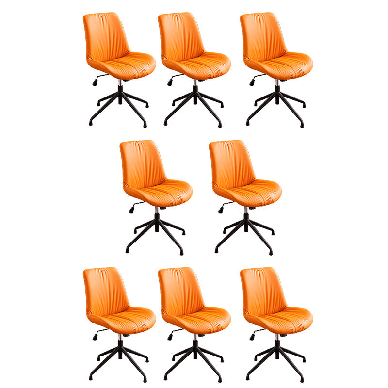 23"W Contemporary Office Chair Adjustable Seat Height Desk Chair Orange 8 Piece Set Clearhalo 'furn' 'furn_office_chair' 'Furniture' 'Office Chairs' 'Office Furniture' 'office_chair' 5917341