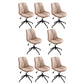 23"W Contemporary Office Chair Adjustable Seat Height Desk Chair Brown 8 Piece Set Clearhalo 'furn' 'furn_office_chair' 'Furniture' 'Office Chairs' 'Office Furniture' 'office_chair' 5917342