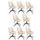 23"W Contemporary Office Chair Adjustable Seat Height Desk Chair Off-White 8 Piece Set Clearhalo 'furn' 'furn_office_chair' 'Furniture' 'Office Chairs' 'Office Furniture' 'office_chair' 5917343