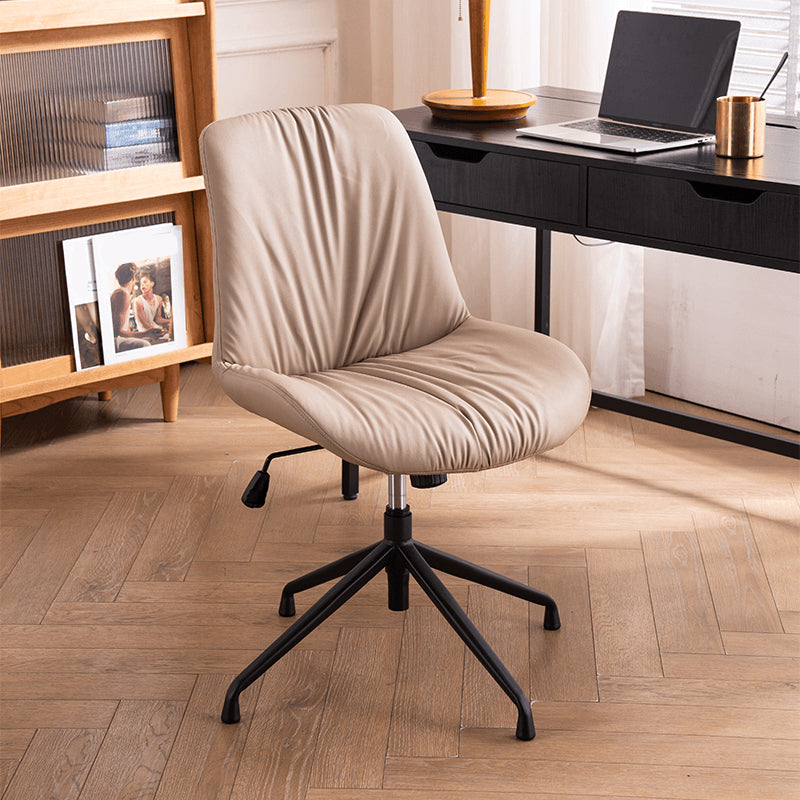 23"W Contemporary Office Chair Adjustable Seat Height Desk Chair Brown 1 Piece Clearhalo 'furn' 'furn_office_chair' 'Furniture' 'Office Chairs' 'Office Furniture' 'office_chair' 5917345