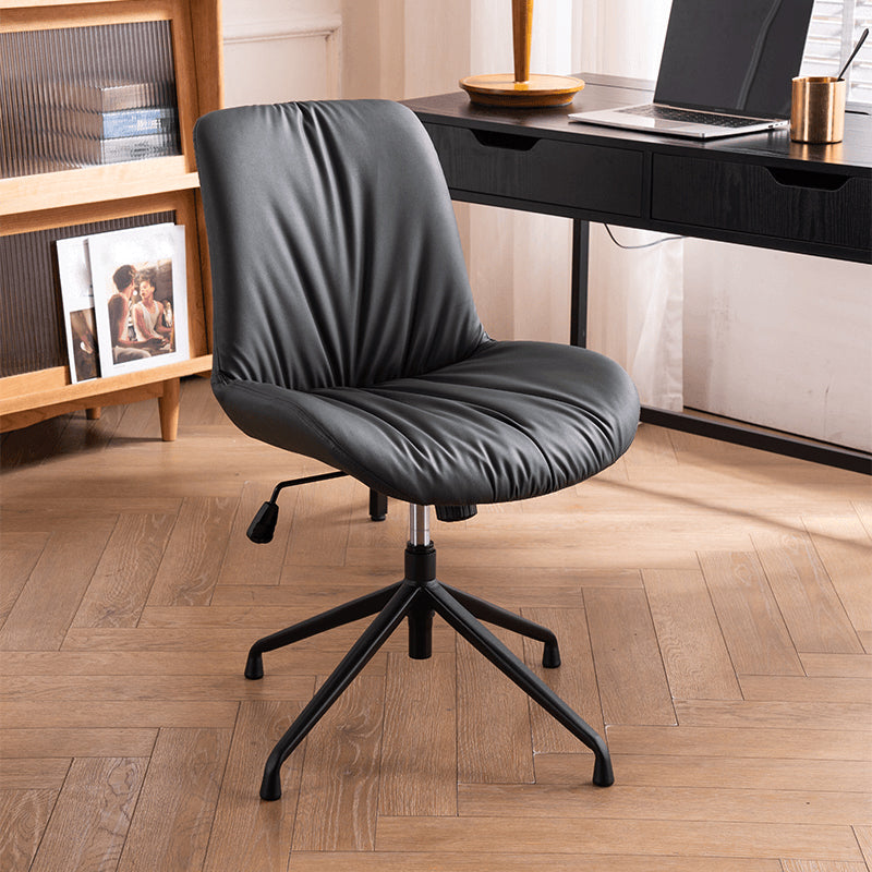 23"W Contemporary Office Chair Adjustable Seat Height Desk Chair Black 1 Piece Clearhalo 'furn' 'furn_office_chair' 'Furniture' 'Office Chairs' 'Office Furniture' 'office_chair' 5917346