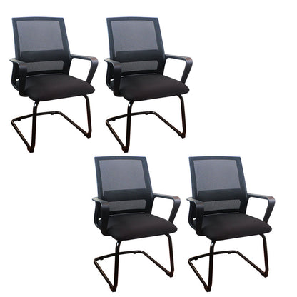18 Wide Contemporary Office Chair Black Breathable AirGrid Desk Chair 4 Piece Set Clearhalo 'furn' 'furn_office_chair' 'Furniture' 'Office Chairs' 'Office Furniture' 'office_chair' 5917362