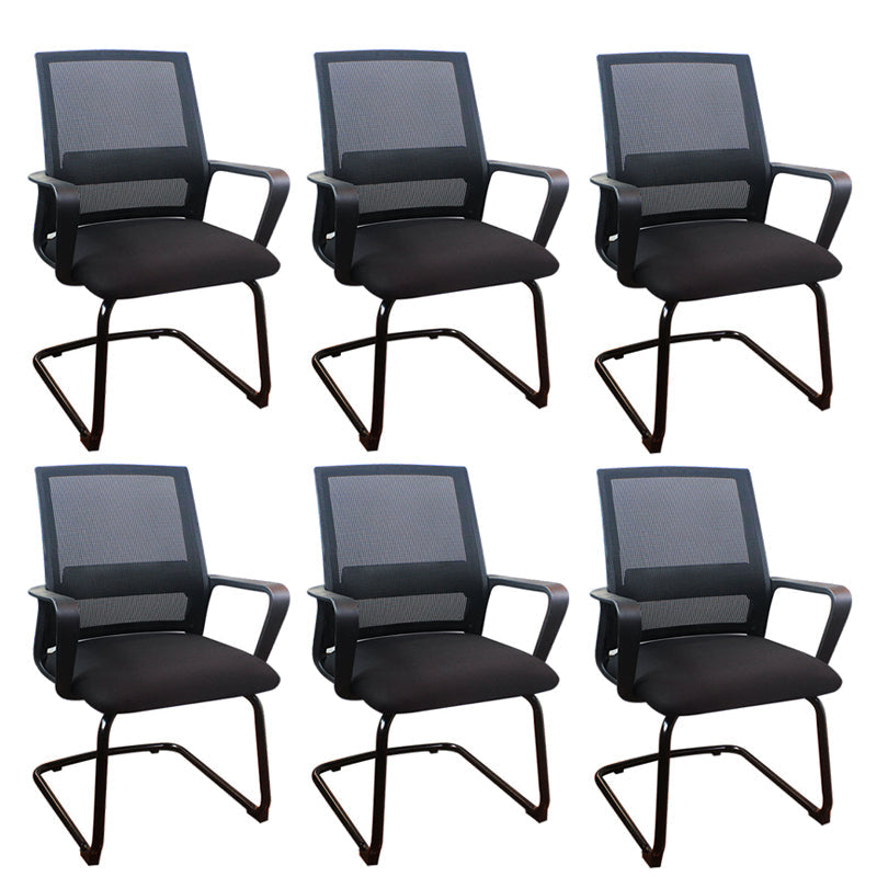18 Wide Contemporary Office Chair Black Breathable AirGrid Desk Chair 6 Piece Set Clearhalo 'furn' 'furn_office_chair' 'Furniture' 'Office Chairs' 'Office Furniture' 'office_chair' 5917363