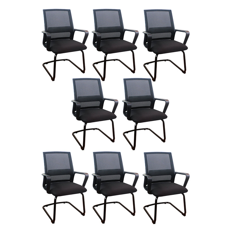 18 Wide Contemporary Office Chair Black Breathable AirGrid Desk Chair 8 Piece Set Clearhalo 'furn' 'furn_office_chair' 'Furniture' 'Office Chairs' 'Office Furniture' 'office_chair' 5917365