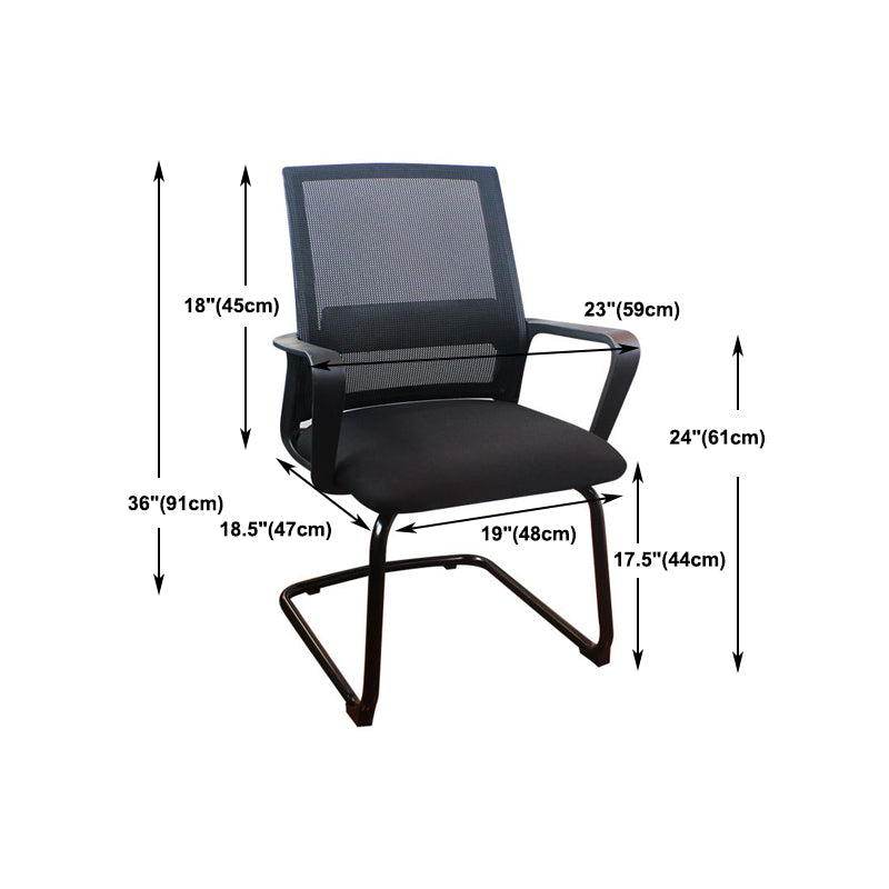 18 Wide Contemporary Office Chair Black Breathable AirGrid Desk Chair Clearhalo 'furn' 'furn_office_chair' 'Furniture' 'Office Chairs' 'Office Furniture' 'office_chair' 5917372