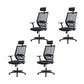 Modern & Contemporary Slide Chair Microfiber Black High Back Chair