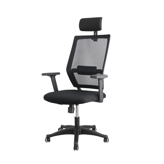 モダン＆コンテンポラリースライドチェアマイクロファイバーブラックハイバックチェア