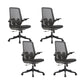 Contemporary Office Chair High Back Lumbar Support Desk Chair Black 4 Piece Set Clearhalo 'furn' 'furn_office_chair' 'Furniture' 'Office Chairs' 'Office Furniture' 'office_chair' 5917459
