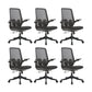 Contemporary Office Chair High Back Lumbar Support Desk Chair Black 6 Piece Set Clearhalo 'furn' 'furn_office_chair' 'Furniture' 'Office Chairs' 'Office Furniture' 'office_chair' 5917462