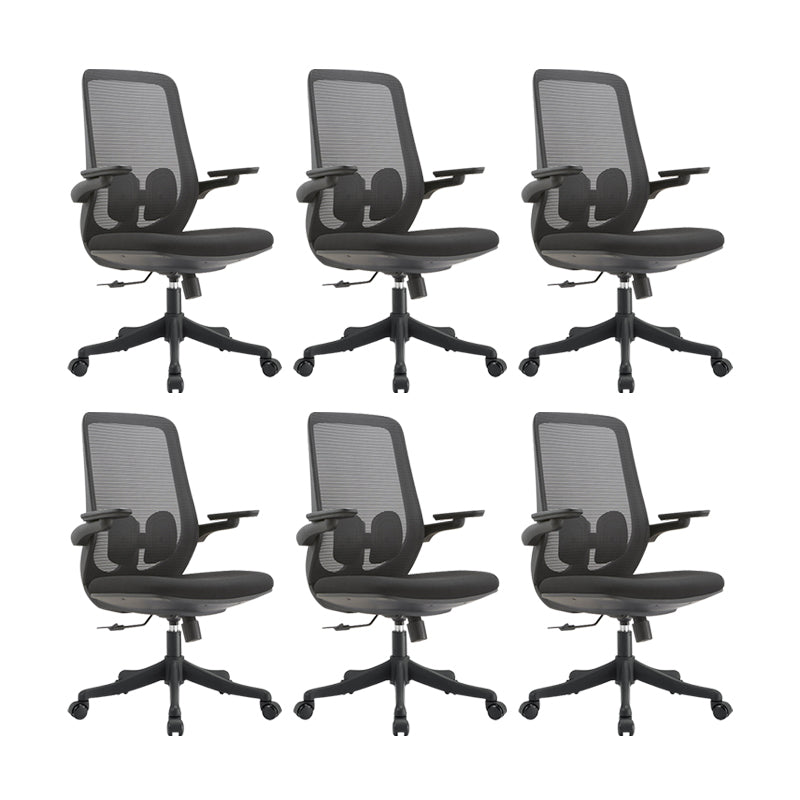 Contemporary Office Chair High Back Lumbar Support Desk Chair Black 6 Piece Set Clearhalo 'furn' 'furn_office_chair' 'Furniture' 'Office Chairs' 'Office Furniture' 'office_chair' 5917462