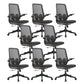 Contemporary Office Chair High Back Lumbar Support Desk Chair Black 8 Piece Set Clearhalo 'furn' 'furn_office_chair' 'Furniture' 'Office Chairs' 'Office Furniture' 'office_chair' 5917464