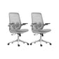 Contemporary Office Chair High Back Lumbar Support Desk Chair Grey 2 Piece Set Clearhalo 'furn' 'furn_office_chair' 'Furniture' 'Office Chairs' 'Office Furniture' 'office_chair' 5917468