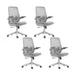 Contemporary Office Chair High Back Lumbar Support Desk Chair Grey 4 Piece Set Clearhalo 'furn' 'furn_office_chair' 'Furniture' 'Office Chairs' 'Office Furniture' 'office_chair' 5917470