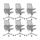 Contemporary Office Chair High Back Lumbar Support Desk Chair Grey 6 Piece Set Clearhalo 'furn' 'furn_office_chair' 'Furniture' 'Office Chairs' 'Office Furniture' 'office_chair' 5917471