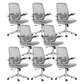 Contemporary Office Chair High Back Lumbar Support Desk Chair Grey 8 Piece Set Clearhalo 'furn' 'furn_office_chair' 'Furniture' 'Office Chairs' 'Office Furniture' 'office_chair' 5917472