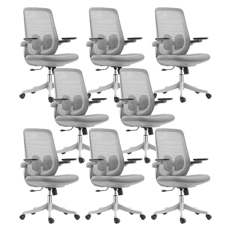 Contemporary Office Chair High Back Lumbar Support Desk Chair Grey 8 Piece Set Clearhalo 'furn' 'furn_office_chair' 'Furniture' 'Office Chairs' 'Office Furniture' 'office_chair' 5917472