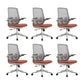 Contemporary Office Chair High Back Lumbar Support Desk Chair Gray-Orange 6 Piece Set Clearhalo 'furn' 'furn_office_chair' 'Furniture' 'Office Chairs' 'Office Furniture' 'office_chair' 5917481