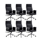 Fauteuil contemporain à hauteur de siège réglable, chaise de bureau en cuir noir