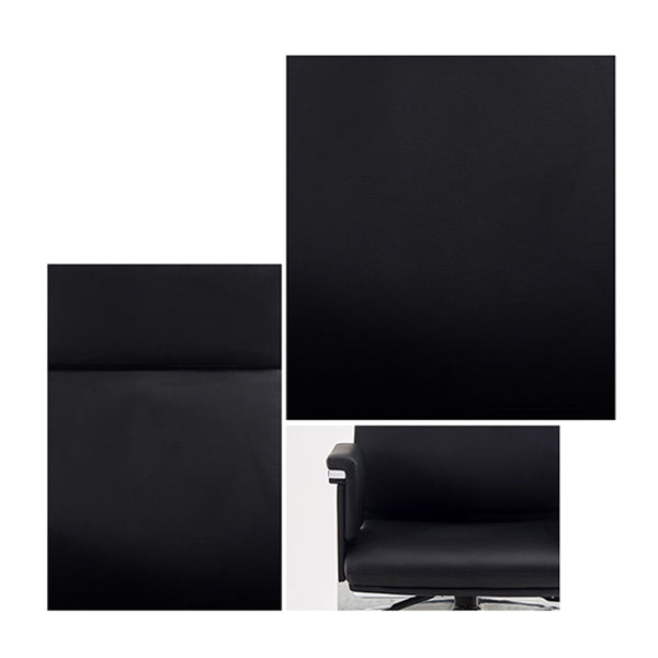 Fauteuil contemporain à hauteur de siège réglable, chaise de bureau en cuir noir