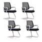 Mid-Back Office Chair Contemporary Ergonomic Arms Included Desk Chair White-Black 4 Piece Set Arch Clearhalo 'furn' 'furn_office_chair' 'Furniture' 'Office Chairs' 'Office Furniture' 'office_chair' 5917540
