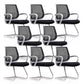 Mid-Back Office Chair Contemporary Ergonomic Arms Included Desk Chair White-Black 8 Piece Set Arch Clearhalo 'furn' 'furn_office_chair' 'Furniture' 'Office Chairs' 'Office Furniture' 'office_chair' 5917542