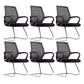 Mid-Back Office Chair Contemporary Ergonomic Arms Included Desk Chair Black 6 Piece Set Arch Clearhalo 'furn' 'furn_office_chair' 'Furniture' 'Office Chairs' 'Office Furniture' 'office_chair' 5917546