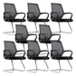 Mid-Back Office Chair Contemporary Ergonomic Arms Included Desk Chair Black 8 Piece Set Arch Clearhalo 'furn' 'furn_office_chair' 'Furniture' 'Office Chairs' 'Office Furniture' 'office_chair' 5917547