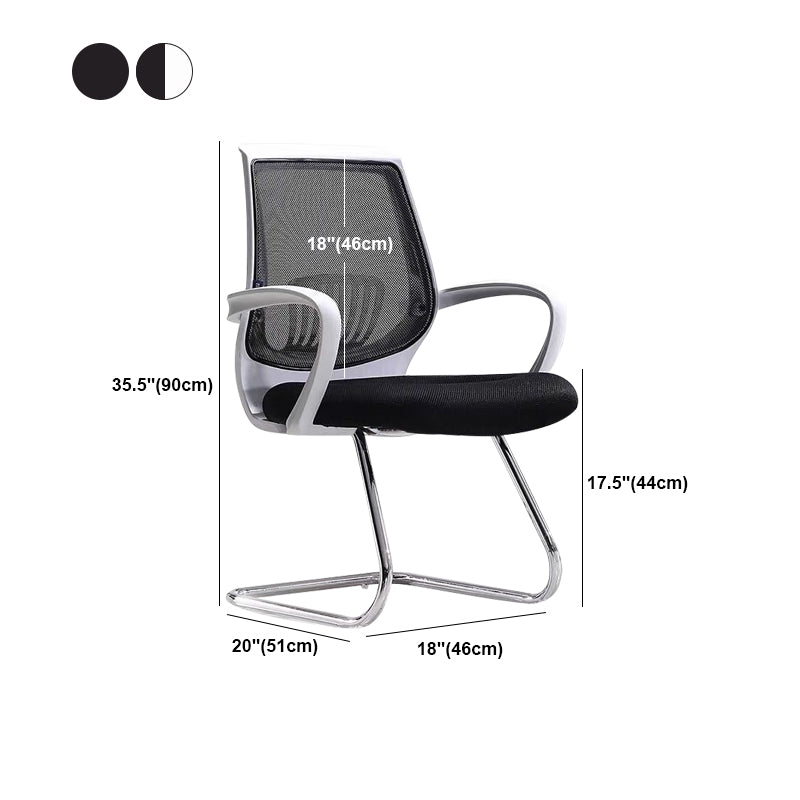 Mid-Back Office Chair Contemporary Ergonomic Arms Included Desk Chair Clearhalo 'furn' 'furn_office_chair' 'Furniture' 'Office Chairs' 'Office Furniture' 'office_chair' 5917548