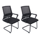 Modern Fixed Arms Office Chair Breathable AirGrid No Wheels Chair Black 2 Piece Set Clearhalo 'furn' 'furn_office_chair' 'Furniture' 'Office Chairs' 'Office Furniture' 'office_chair' 5917553