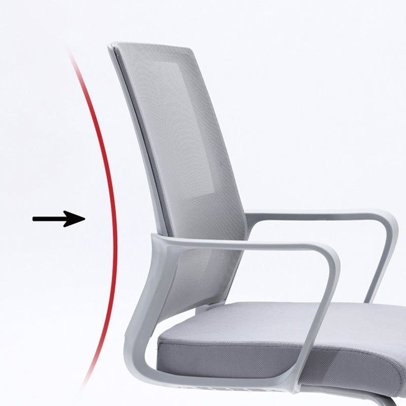 Modern Fixed Arms Office Chair Breathable AirGrid No Wheels Chair Clearhalo 'furn' 'furn_office_chair' 'Furniture' 'Office Chairs' 'Office Furniture' 'office_chair' 5917555