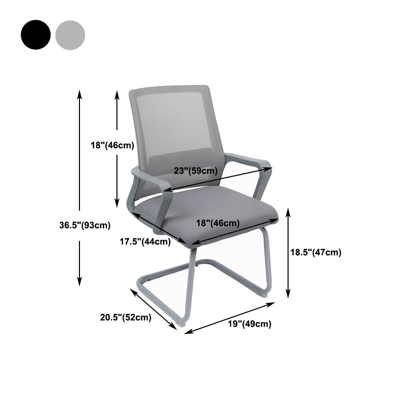 Modern Fixed Arms Office Chair Breathable AirGrid No Wheels Chair Clearhalo 'furn' 'furn_office_chair' 'Furniture' 'Office Chairs' 'Office Furniture' 'office_chair' 5917570