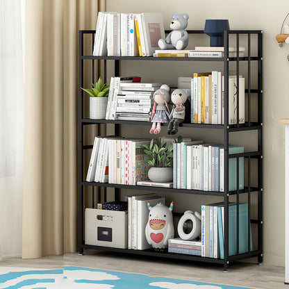 垂直長方形の本棚メタル9.8 "広いオープンブックケースブックシェルフコンテンポラリー