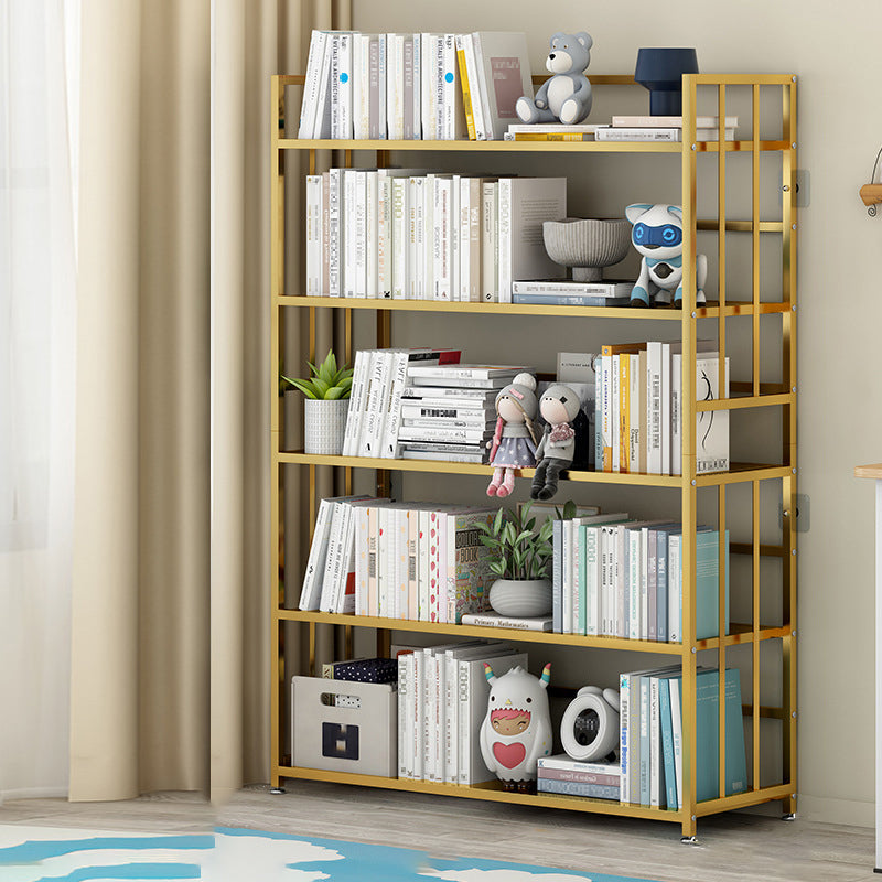 垂直長方形の本棚メタル9.8 "広いオープンブックケースブックシェルフコンテンポラリー