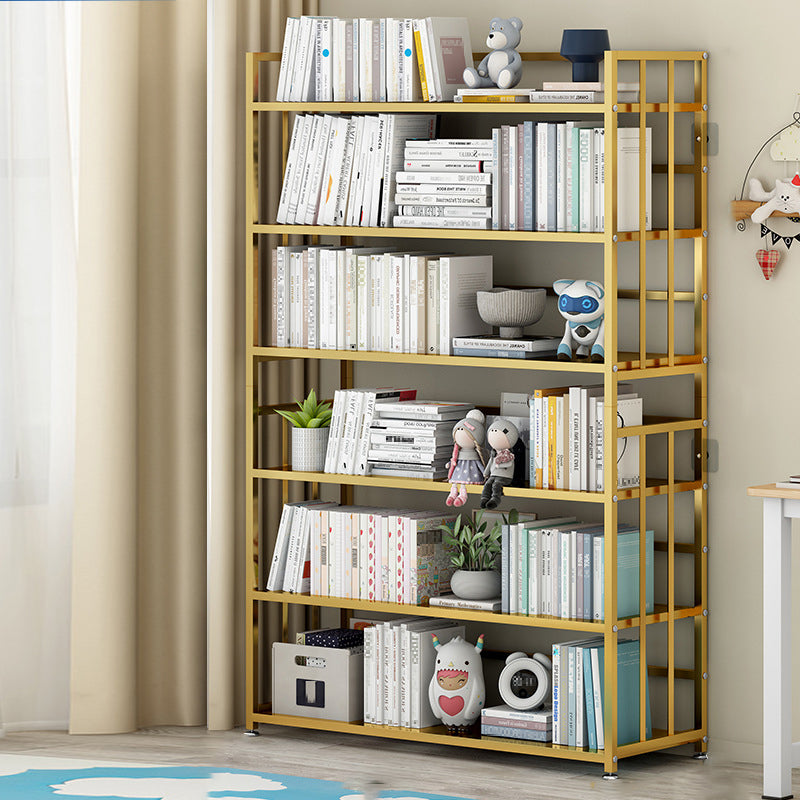 垂直長方形の本棚メタル9.8 "広いオープンブックケースブックシェルフコンテンポラリー