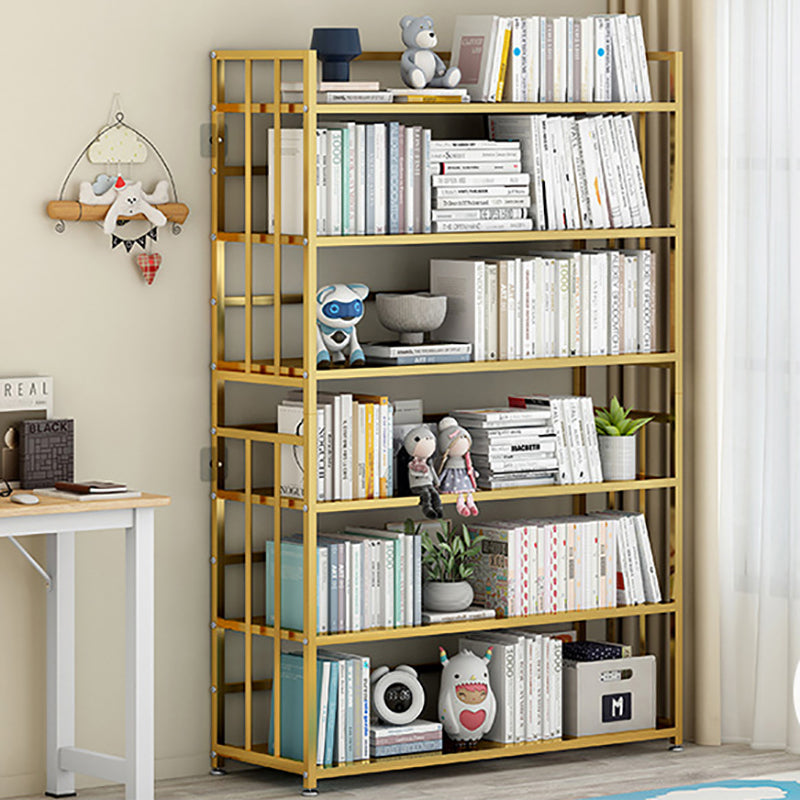 垂直長方形の本棚メタル9.8 "広いオープンブックケースブックシェルフコンテンポラリー