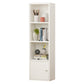 Modern Corner Vertical Shelf Bookcase Engineered Wood Book Shelf with Cabinets 12.9"L x 9.4"W x 49.6"H White 1 Clearhalo 'Bookcases' 'furn' 'furn_bookcases' 'Furniture' 'Office Furniture' 5917598