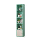 Modern Corner Vertical Shelf Bookcase Engineered Wood Book Shelf with Cabinets 12.9"L x 9.4"W x 61.8"H Green 1 Clearhalo 'Bookcases' 'furn' 'furn_bookcases' 'Furniture' 'Office Furniture' 5917607