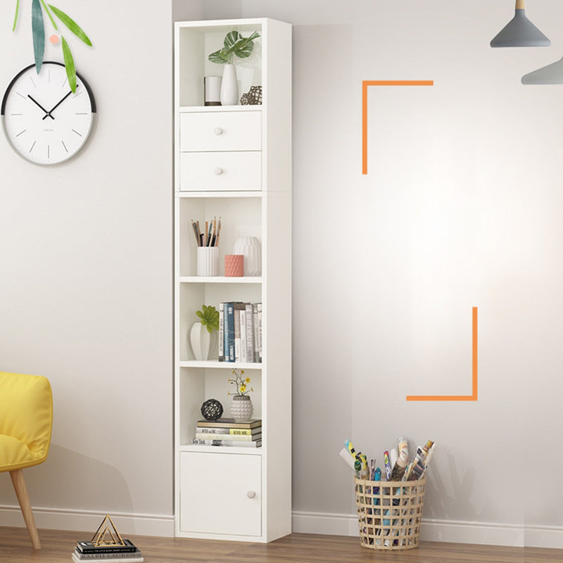 Modern Corner Vertical Shelf Bookcase Engineered Wood Book Shelf with Cabinets Clearhalo 'Bookcases' 'furn' 'furn_bookcases' 'Furniture' 'Office Furniture' 5917613