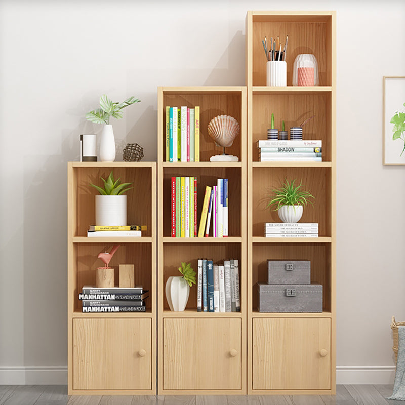 Modern Corner Vertical Shelf Bookcase Engineered Wood Book Shelf with Cabinets Clearhalo 'Bookcases' 'furn' 'furn_bookcases' 'Furniture' 'Office Furniture' 5917615
