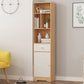 Modern Corner Vertical Shelf Bookcase Engineered Wood Book Shelf with Cabinets Clearhalo 'Bookcases' 'furn' 'furn_bookcases' 'Furniture' 'Office Furniture' 5917618