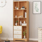 Modern Corner Vertical Shelf Bookcase Engineered Wood Book Shelf with Cabinets 23.6"L x 9.4"W x 63"H Natural Cabinet Not Included Clearhalo 'Bookcases' 'furn' 'furn_bookcases' 'Furniture' 'Office Furniture' 5917630