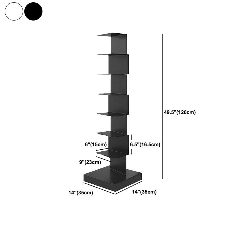 Estante de libro de espalda cerrada estantes de estantería de metal contemporánea incluidos verticales