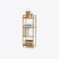 Modern Bamboo Vertical Book Shelf Brown Open Bookshelf for Study Room