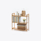Modern Bamboo Vertical Book Shelf Brown Open Bookshelf for Study Room