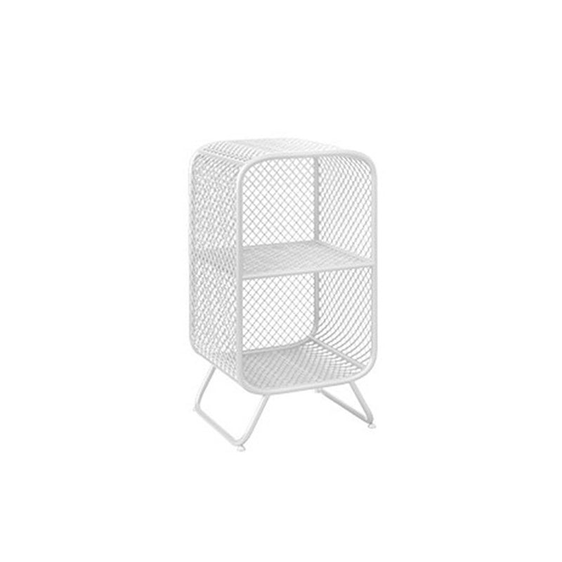 Glam Metal Bookshelf Closed Back with Shelves Bookcase Vertical 24"L x 12"W x 31"H White Clearhalo 'Bookcases' 'furn' 'furn_bookcases' 'Furniture' 'Office Furniture' 5917750