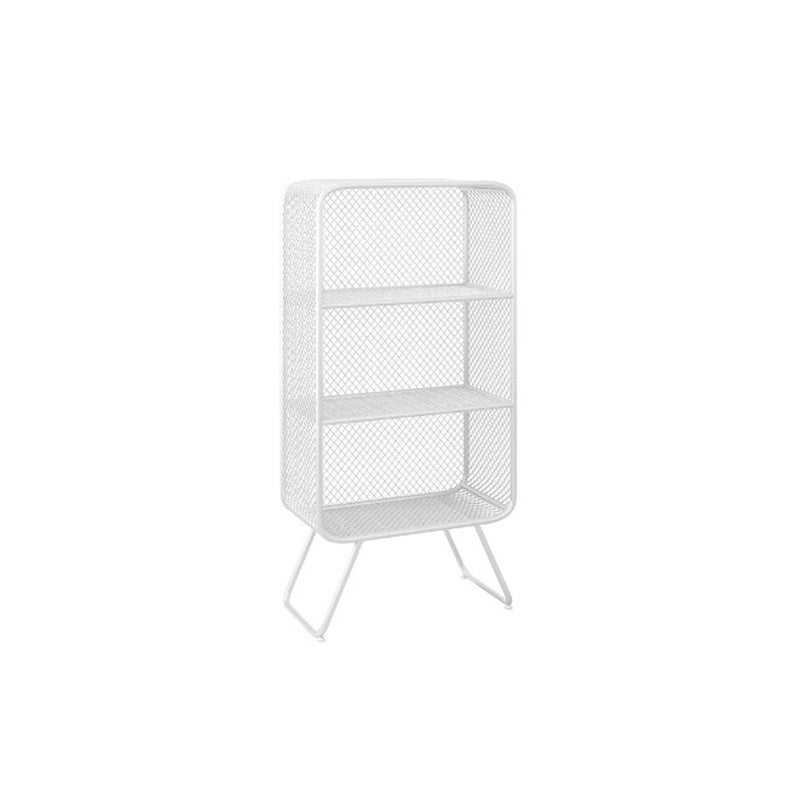 Glam Metal Bookshelf Closed Back with Shelves Bookcase Vertical White Clearhalo 'Bookcases' 'furn' 'furn_bookcases' 'Furniture' 'Office Furniture' 5917755