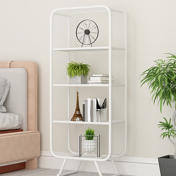 Glam Metal Bookshelf Closed Back with Shelves Bookcase Vertical Clearhalo 'Bookcases' 'furn' 'furn_bookcases' 'Furniture' 'Office Furniture' 5917759