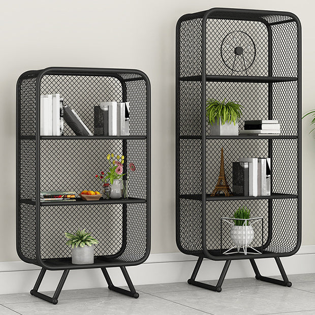 Glam Metal Bookshelf Closed Back with Shelves Bookcase Vertical Clearhalo 'Bookcases' 'furn' 'furn_bookcases' 'Furniture' 'Office Furniture' 5917762