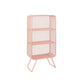 Glam Metal Bookshelf Closed Back with Shelves Bookcase Vertical Pink Clearhalo 'Bookcases' 'furn' 'furn_bookcases' 'Furniture' 'Office Furniture' 5917764