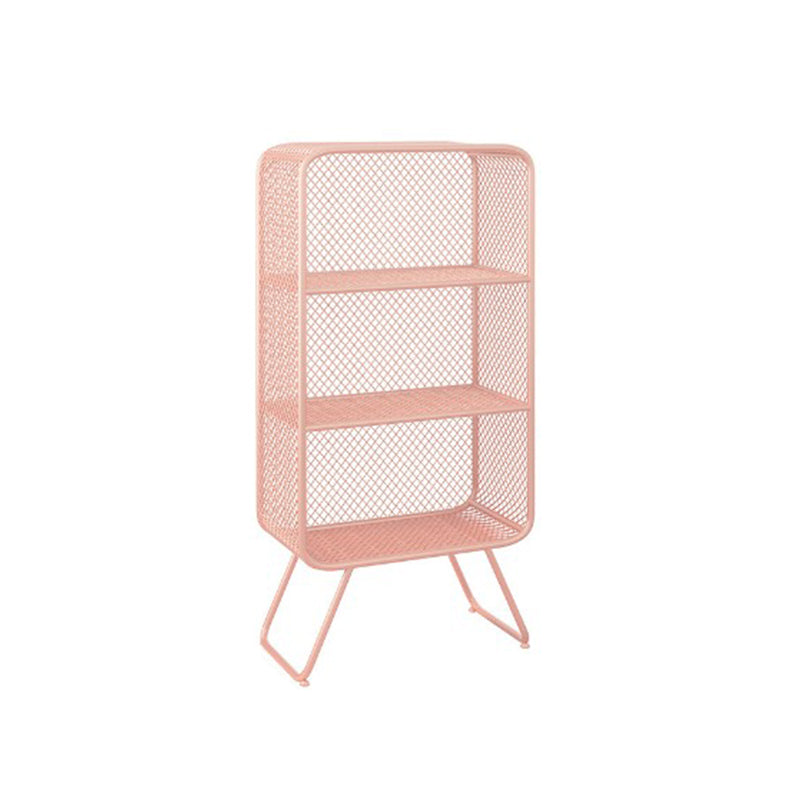 Glam Metal Bookshelf Closed Back with Shelves Bookcase Vertical Pink Clearhalo 'Bookcases' 'furn' 'furn_bookcases' 'Furniture' 'Office Furniture' 5917764